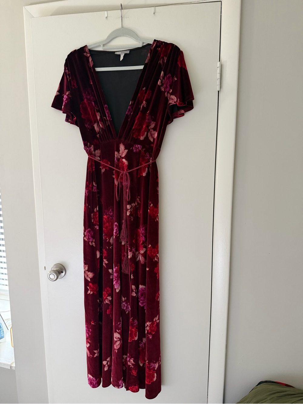 ASOS Velvet Floral Maxi Dress